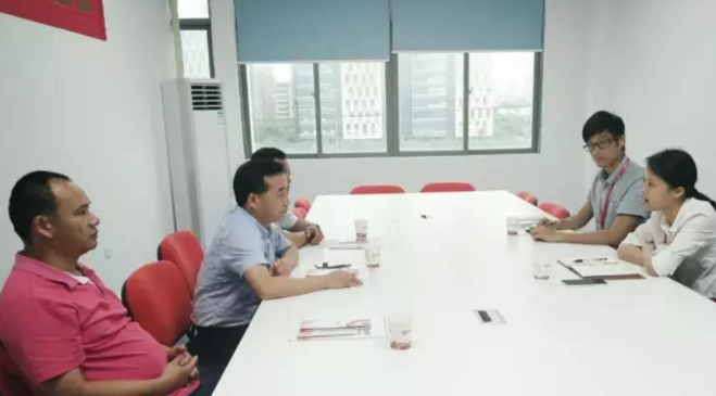 廣西梧州市長洲區商務局領導帶隊考察東方龍商務深圳分公司，交流政府委托招商合作